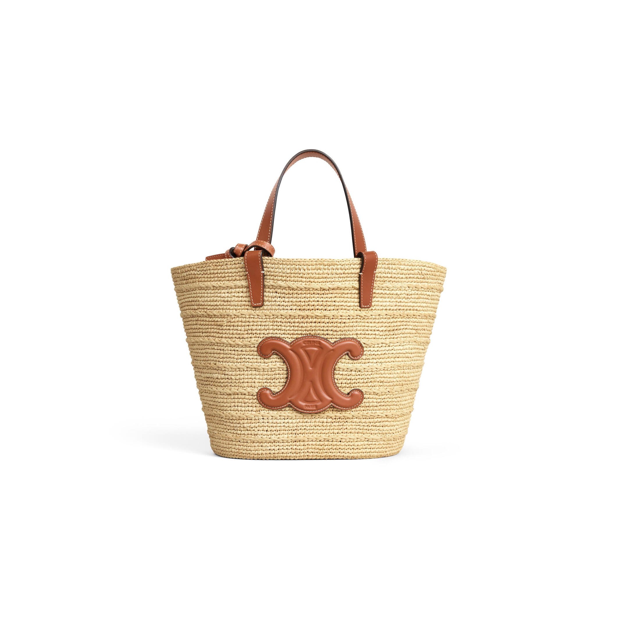 ce**e teen S*pple ce**e classic panier in raffia and calfskin 115802ff7.04lu (22*21.5*13cm)